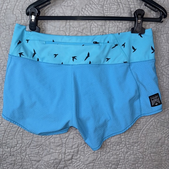 NWOT Oiselle 4" Roga Shorts - Size 6-Robin Blue - Running By and For Women - Picture 13 of 14